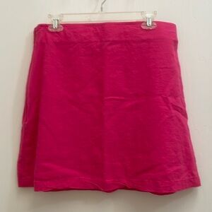 Old Navy Hot Pink Linen Mini Skirt (L)